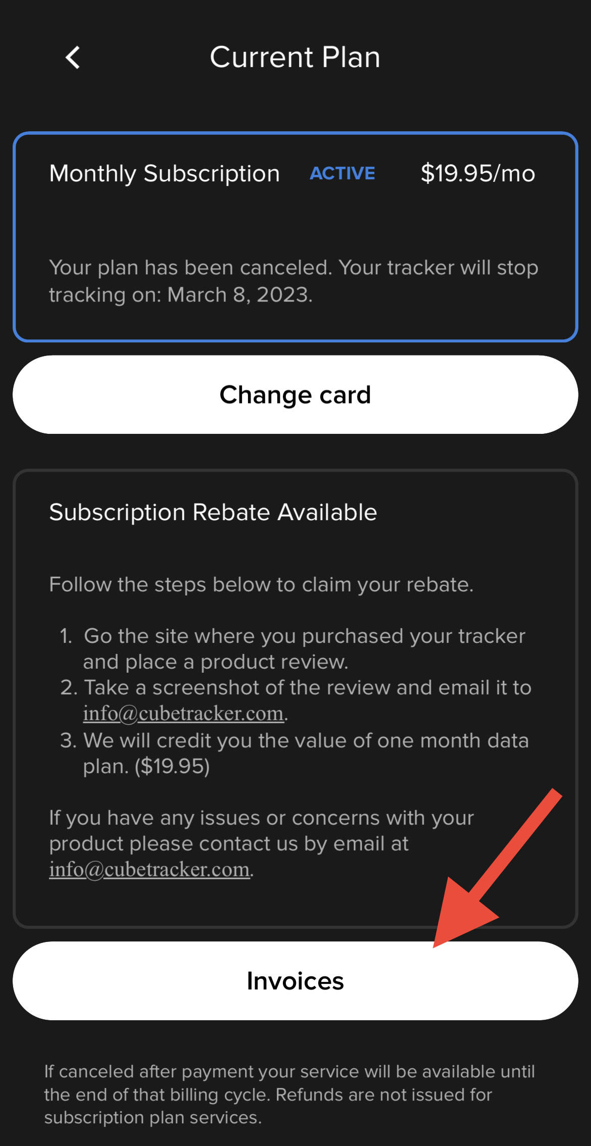 Subscription Invoice Cube Tracker Help Center